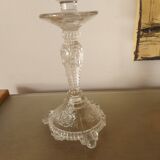 Candle holder blown glass lace lamp