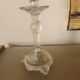 Candle holder blown glass lace lamp