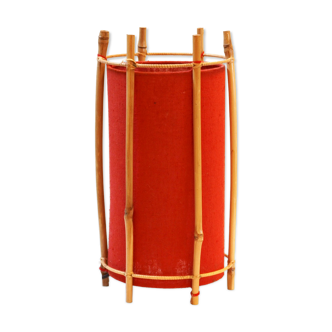 Bamboo and fabric table lamp