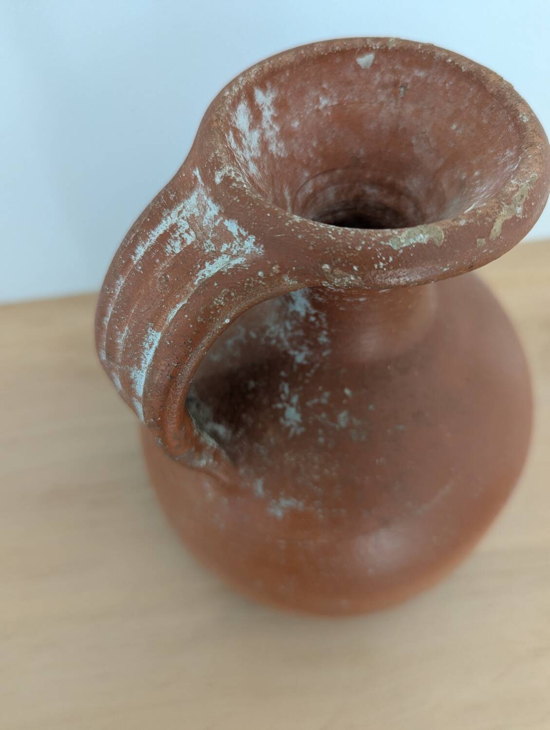 Terracotta amphora vase