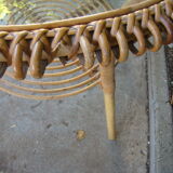 Vintage rattan/wicker round table