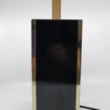 Executive table lamp, black and gold, Italian design 1970