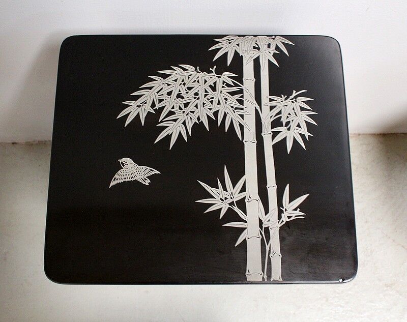 Chinese pull out tables in lase black