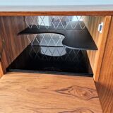 Scandinavian vintage teak highboard, Denmark 1960's
