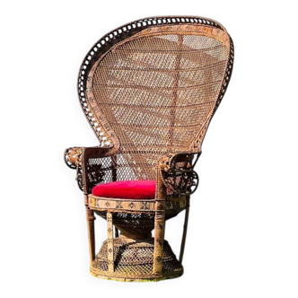 Fauteuil ' paon ' Emmanuelle XL. Vintage 70s