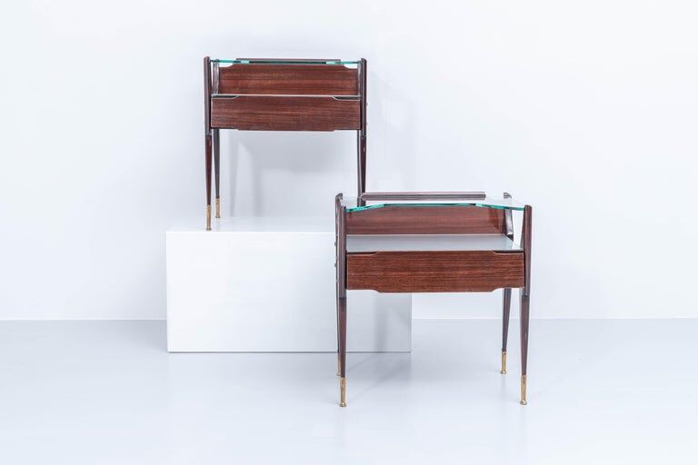 Set of 2 bedside tables by La Permanente Mobili Cant Italy 1950s