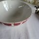 Old bowl in earthenware DIGOIN SARREGUEMINES with faceted burgundy.