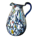 Murano italian millefiori art glass pitcher