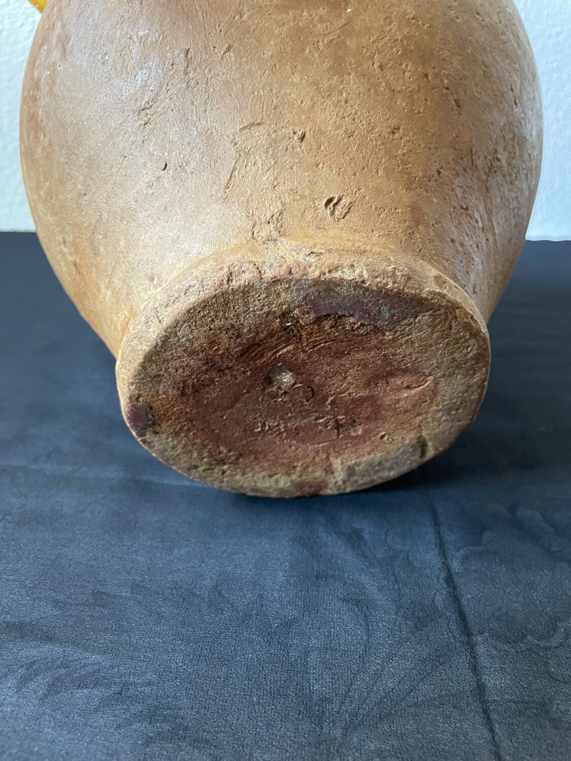 Old pot confit / fat glazed terracotta yellow southwest France