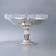 Coupe à fruits art déco en métal et verre, 1930s