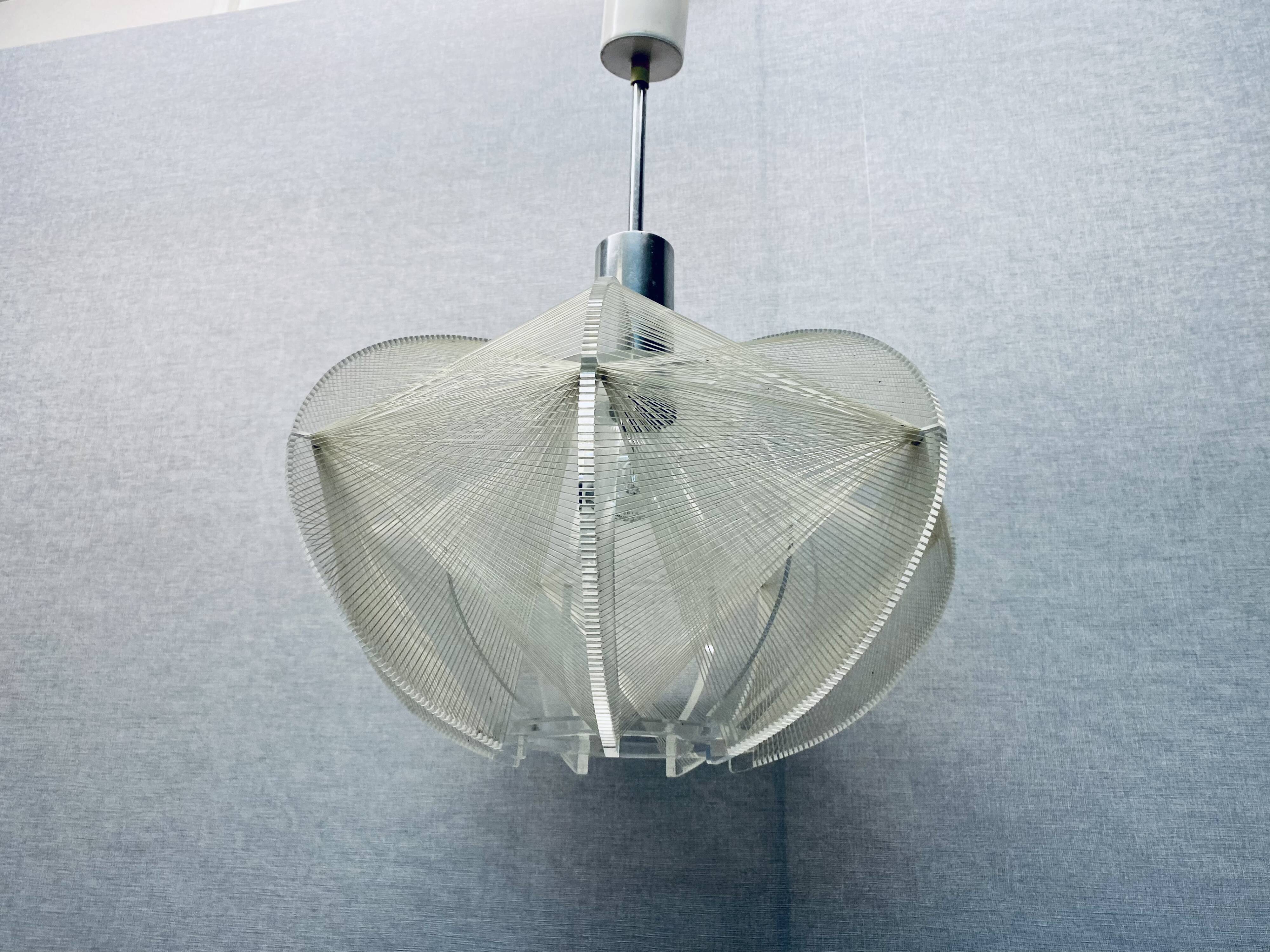 Sompex pendant lamp of perspex made by Paul Secon