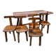 Aranjou table and chairs set 1980
