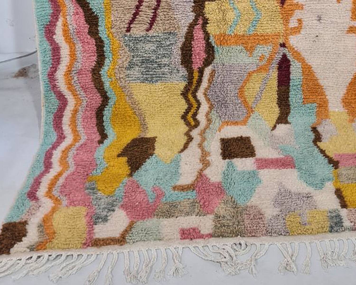 Berber bohemian handmade wool rug 250 X 150 CM
