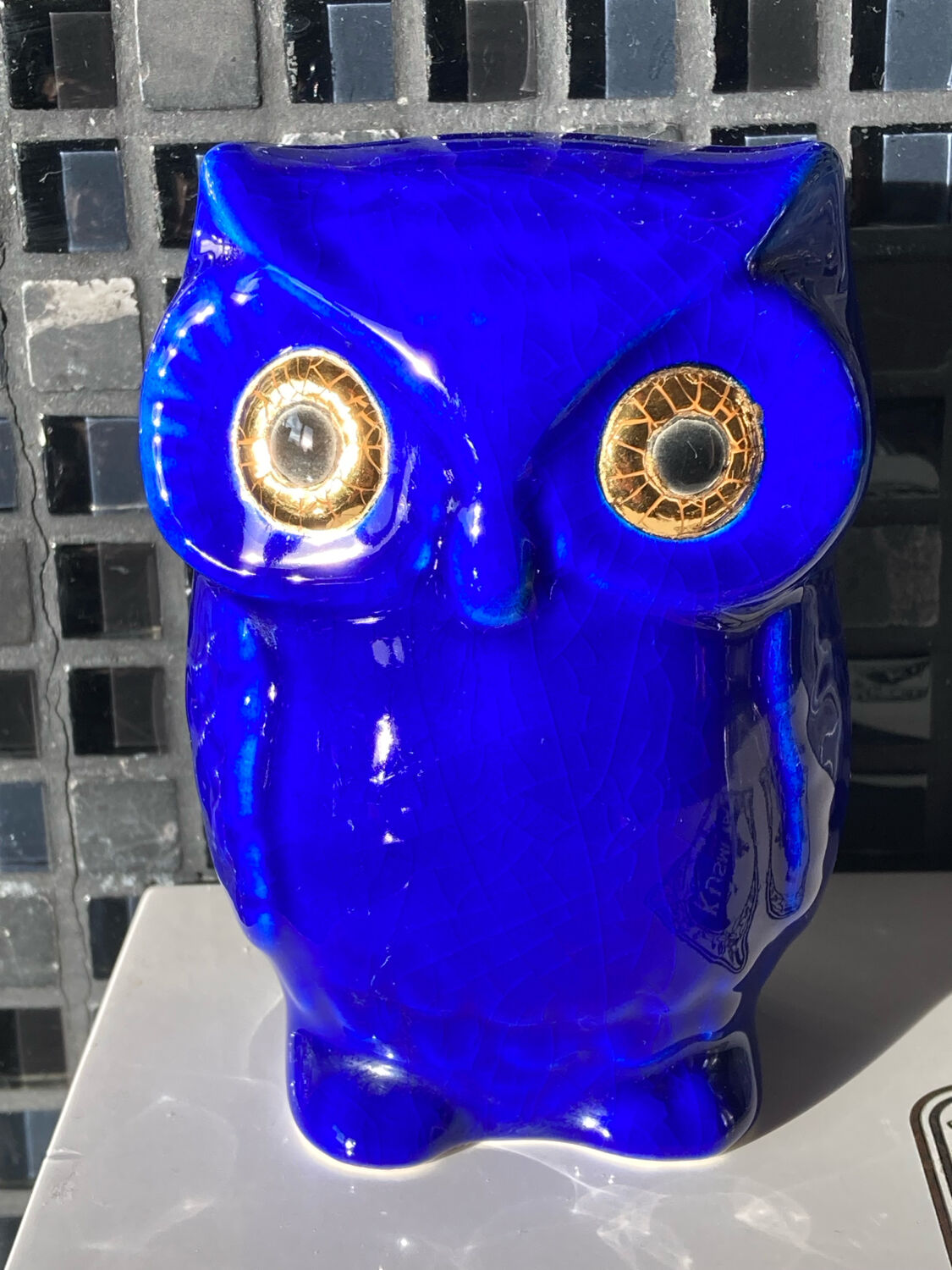 Blue owl, Longwy enamels