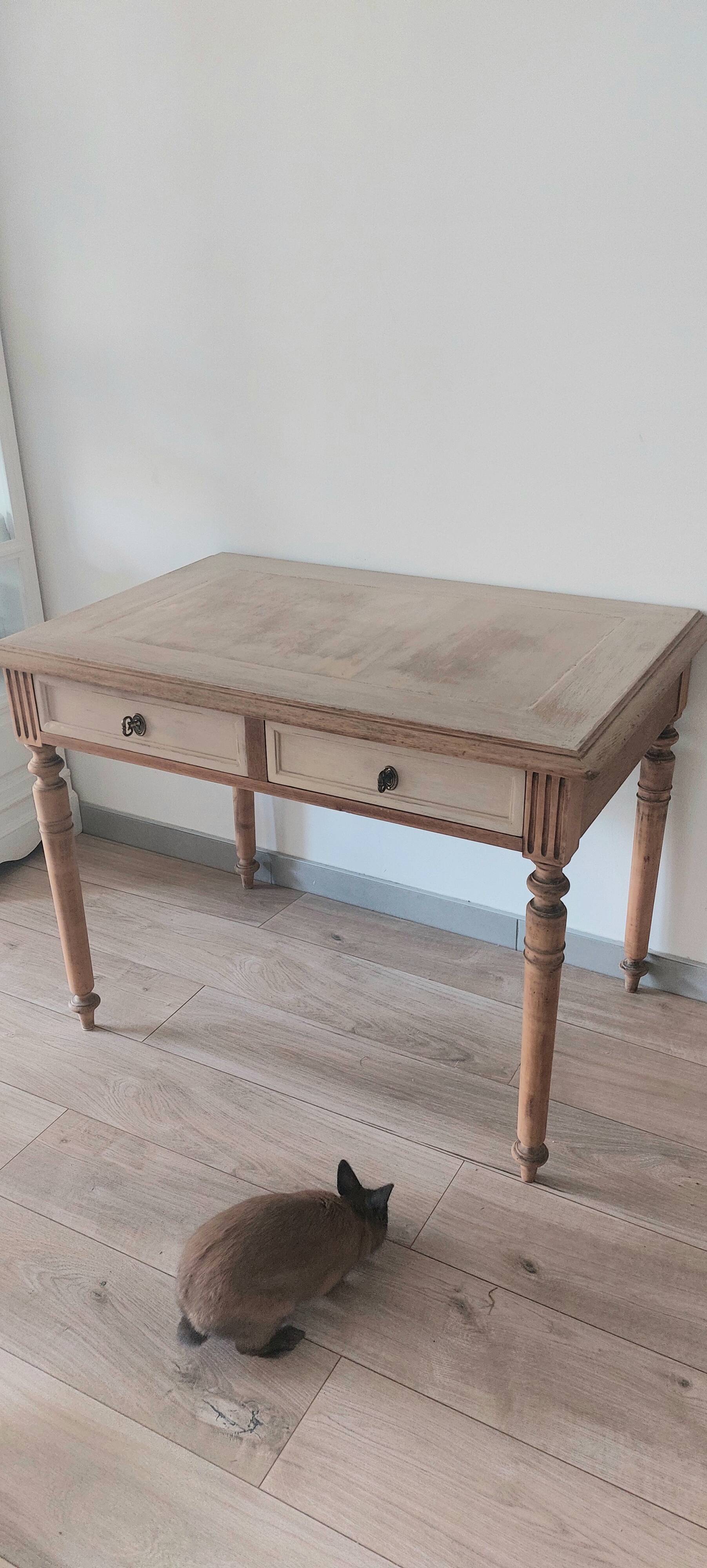 Bureau en chêne massif style Louis philippe