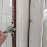 Old door with vintage wooden shutters