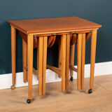 Retro 1960s Poul Hundevad Teak Nest of Three Coffee Nesting Tables