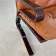 Vintage Scandinavian cognac lounge chair by Oddvin Rykken
