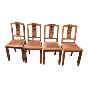 lot de 4 chaises Art