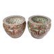 Pair fish aquarium - chinese porcelain - cloisonné enamel - canton - epoch: xxth century