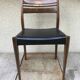 Series of 4 old scandinavian chairs wood teck - skai skaï black vintage