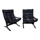Siesta armchair by Ingmar Relling – black leather – Westnofa