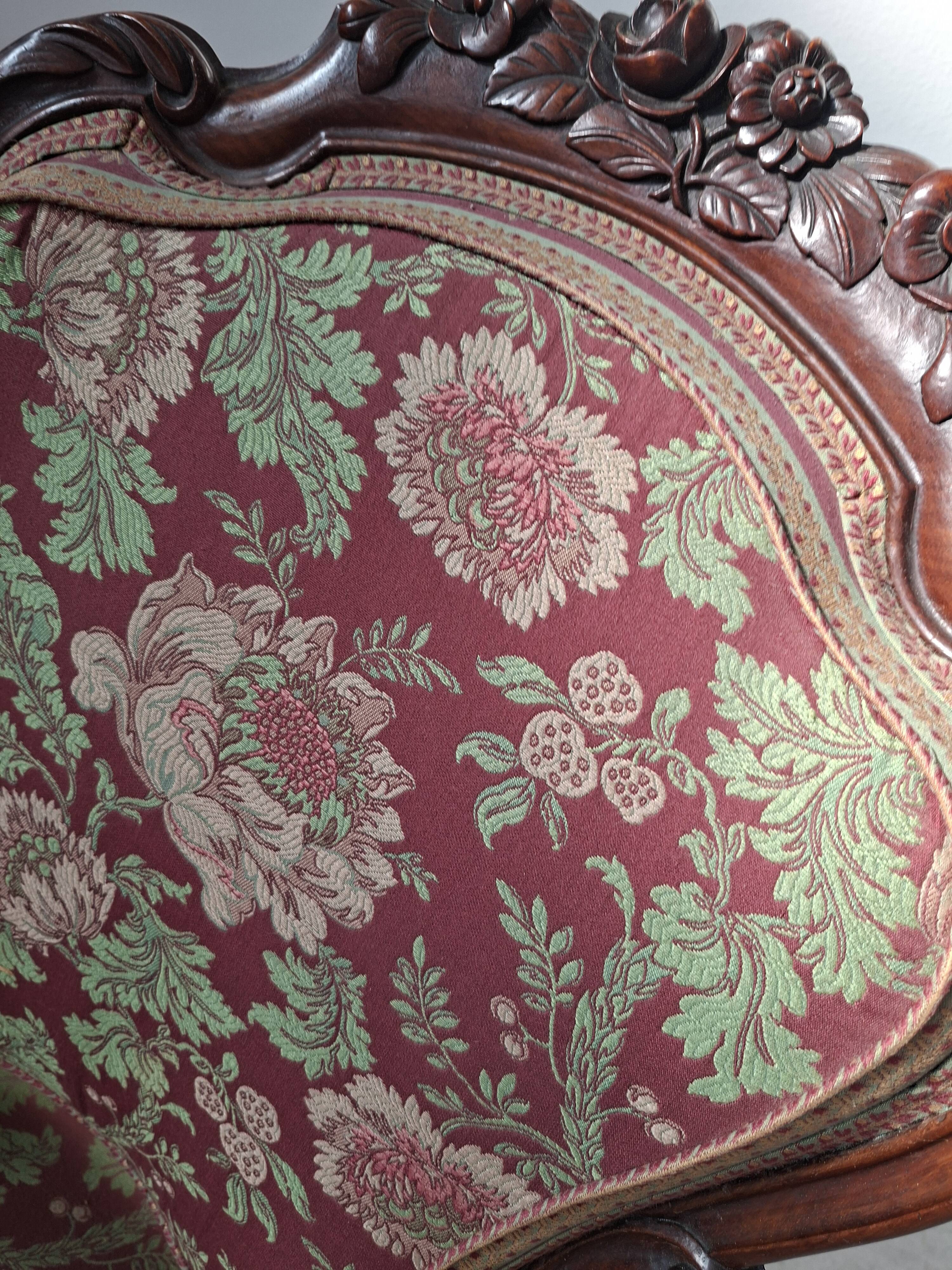 Coppia di Poltrone d'Epoca - Stile Luigi XV (Anni '60) in Pregiato Ciliegio