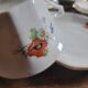 6 porcelain cups decorated with wildflowers from the 60s.