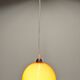 Orange opaline ball pendant light, 1960s-70s