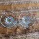 2 wine glasses - cut crystal - Baccarat around 1850