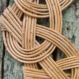 Vintage braided wicker underside