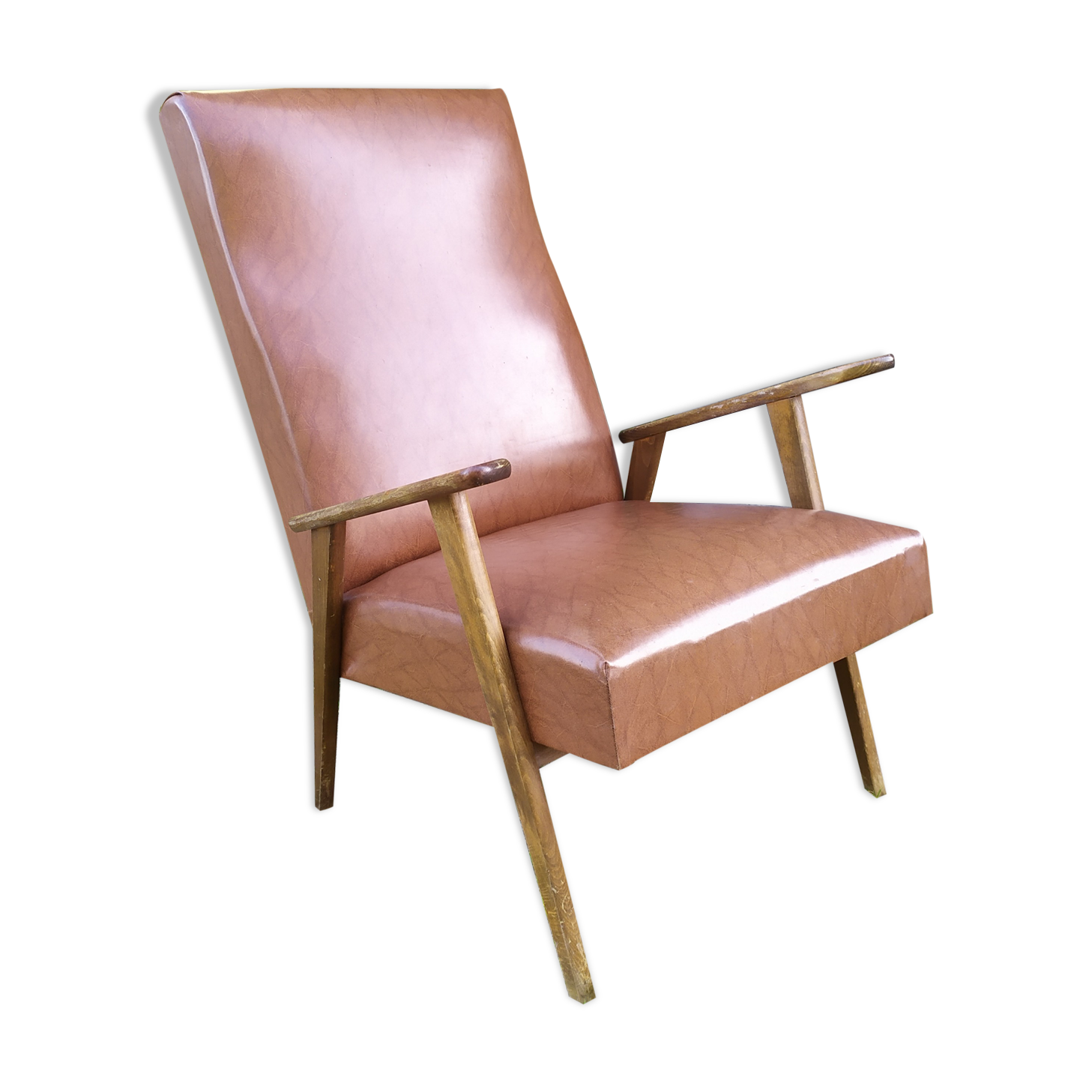 Fauteuil années 50 pieds compas