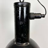 Industrial Black Enamel Factory Hanging Lamp, 1950s