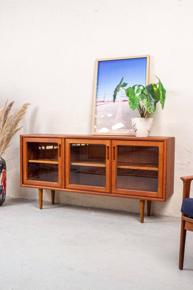 Vintage Teak Display Cabinet, Denmark, 1980s