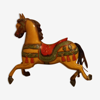 Wooden merry-go-round horse