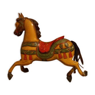 Wooden merry-go-round horse