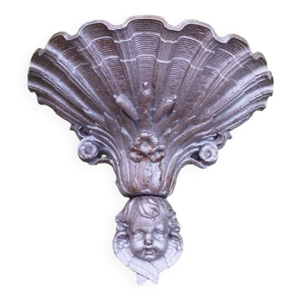 Cast iron wall fountain basin