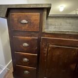 Tin bar counter from around 1920, approximately 1.70m.