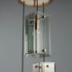 1960s brass and smoked glass ceiling light