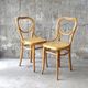Lot of 2 chairs canne bistro heart Thonet no.28 circa 1890