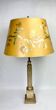 Grand pied de lampe en céramique façon bois doré