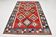 6x9 Red & Grey Orientel Large Kilim Rug, Vintage Wool Kilim Rug, 170x267Cm