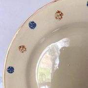 Assiettes plates  anciennes  à pois Sarreguemines