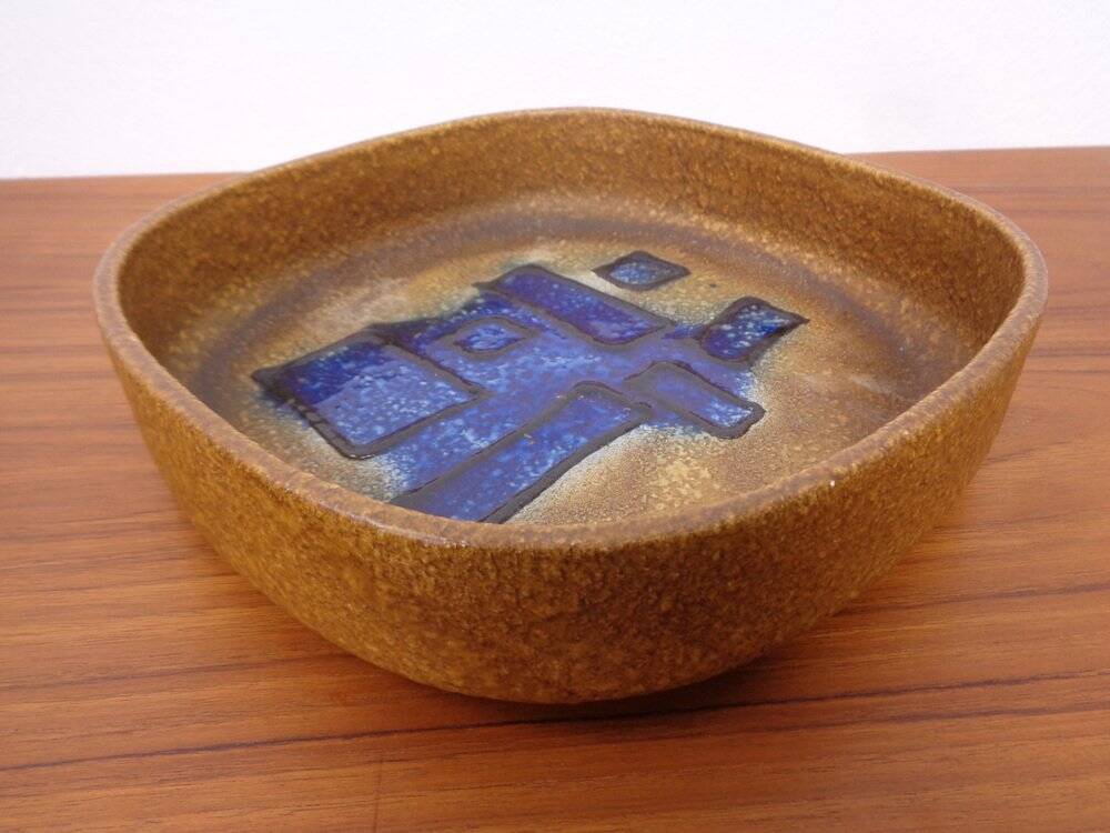 Glazed Lava Ceramic Bowl from Scheurich, Germany, 1970s