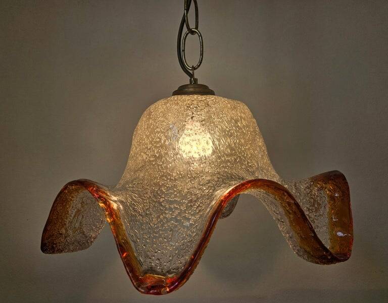 Midcentury Rare Chandelier Mazzega, Murano Glass, Italy, 1970s