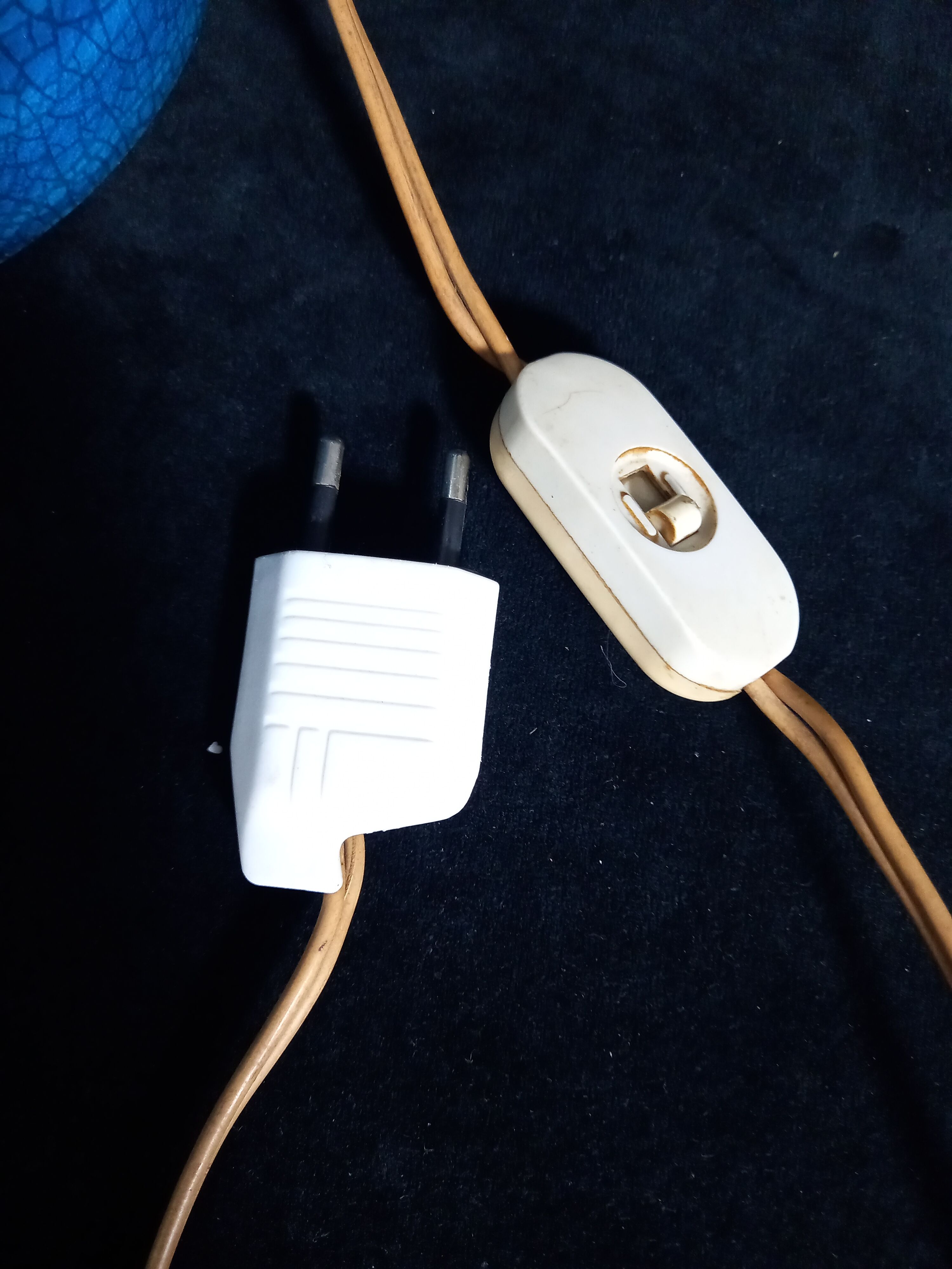 Table lamp foot in cracked turquoise earthenware