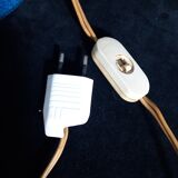 Table lamp foot in cracked turquoise earthenware