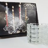 Suite 4 ashtrays candle holders glass of the 1970s puzzle