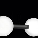 Large contemporary pendant light "Oxygen" by Delta Light