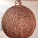XL lampshade ball in hemp rope and rattan - 1970s